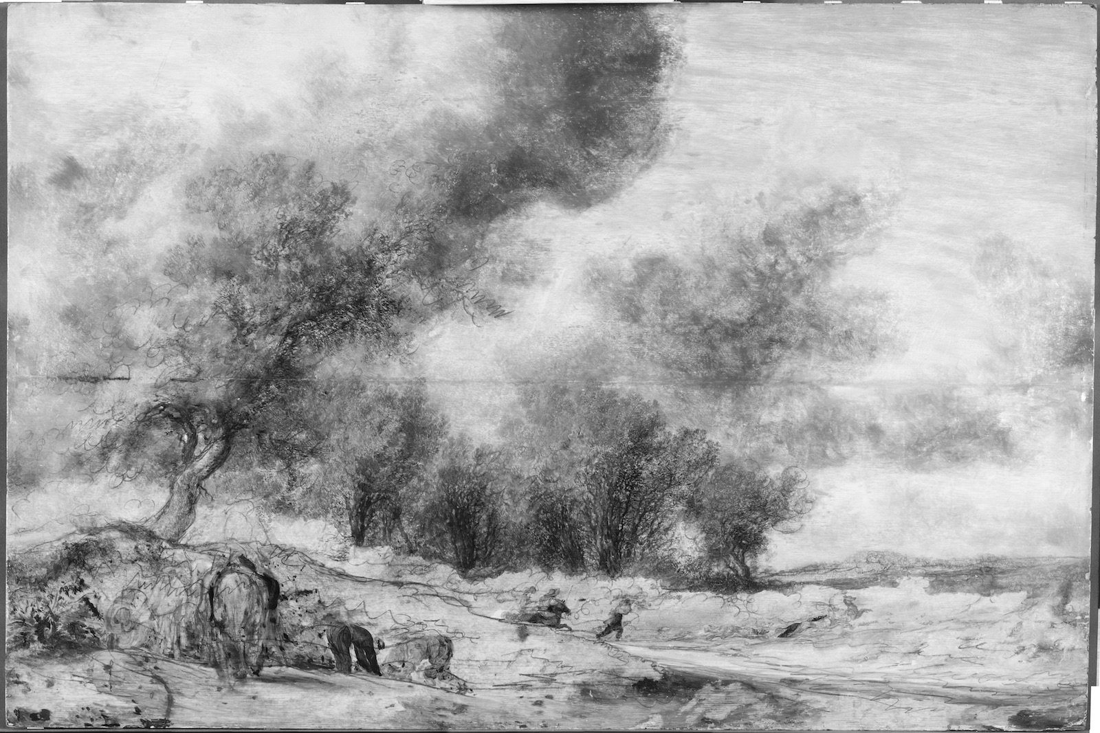 Salomon Jacobsz van Ruysdael's Landscape with Deer Hunters